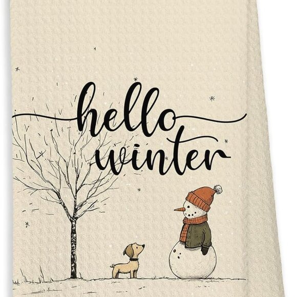 Other - Christmas Snowman Kitchen Towels Holiday Decorative Hand Towels for Kitchen Bath